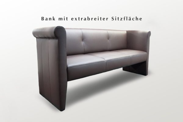 Sitzbank extrabreit mit Lederbezug