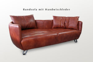 Einzelsofa rund in braun