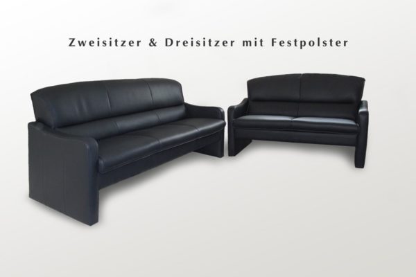 Zwei- und Dreisitzer in schwarz