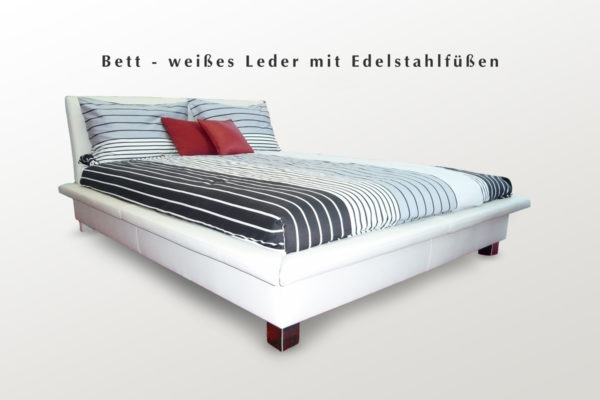 Lederbett Edelstahlfüsse