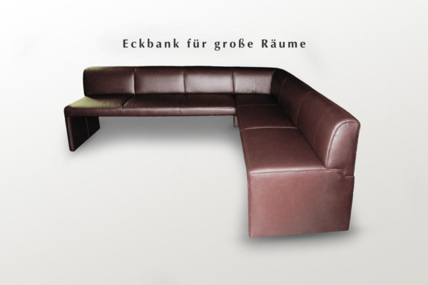 Große Eckbank in Leder