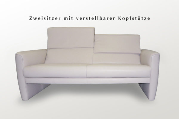 Zweisitzer Einzelsofa in weiß