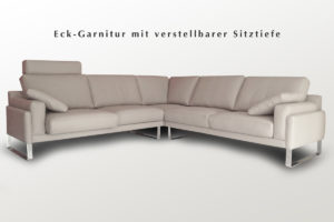 Ecklösung mit einstellbarer Sitztiefe