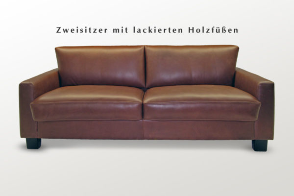 Ledersofa mit verstellbarer Kopfneigung