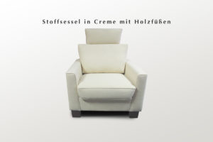 Stoffpolstersessel in weiß